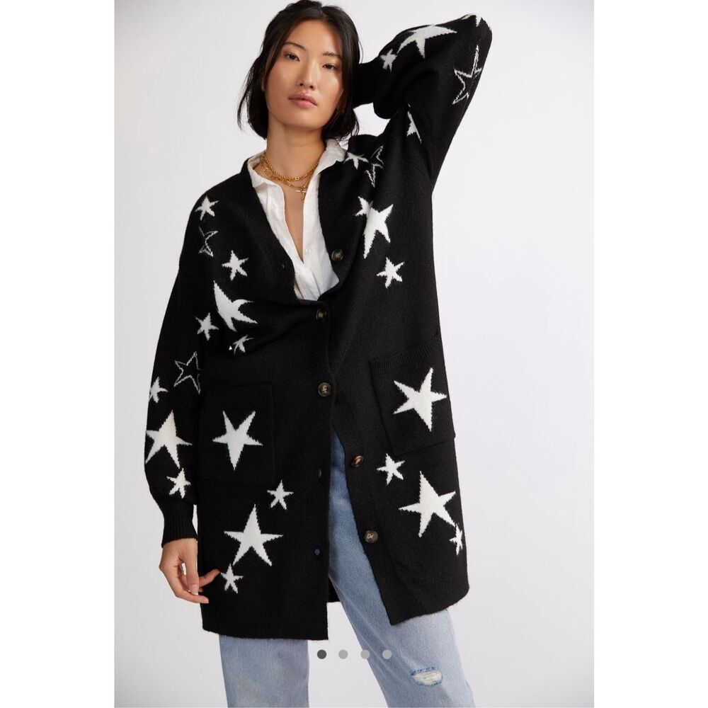 Anthropologie Stars Longline Cardigan Size XS - Picture 2 of 9
